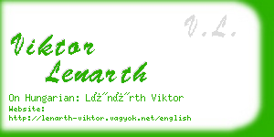 viktor lenarth business card